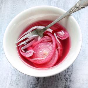 Basic Pink Pickled Onions Recipe | Rustle Up