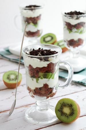 Chocolate & Kiwi Trifle Recipe | Rustle Up