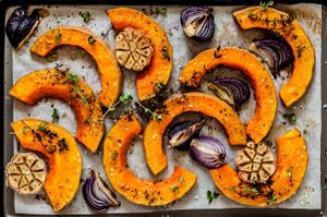 Roasted Butternut, Garlic, Red Onion with Thyme Recipe | Rustle Up