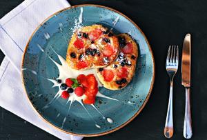 Pancakes with Berries & Cream Recipe | Rustle Up