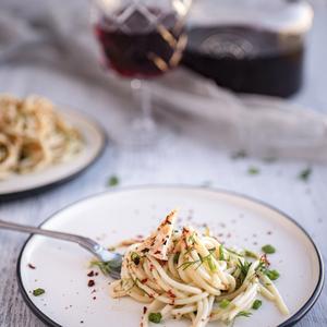 Dill & Poached Salmon Spaghetti Recipe | Rustle Up