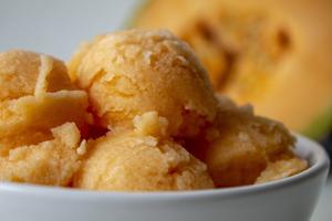 Refreshing Cantaloupe Melon Sorbet Recipe | Rustle Up