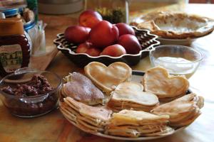 Heart Shaped Cheesy Pancake Stacks Recipe | Rustle Up