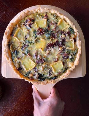 Goats Cheese and Spinach Quiche Recipe | Rustle Up