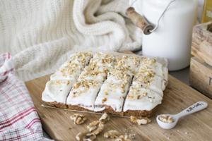 Carrot Cake Tray Bake Recipe | Rustle Up