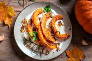 Roast Pumpkin with Garlic & Rosemary Recipe | Rustle Up