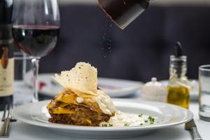 Fancy Lasagne with Parmesan Tuiles de Fromage Recipe | Rustle Up