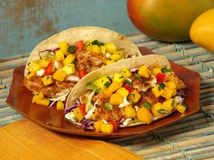 Spicy Mango & Crispy Catfish Tacos Recipe | Rustle Up
