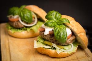 Veggie Burger in Ciabatta Rolls Recipe | Rustle Up