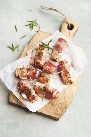 Smokey Bacon Wrapped Pineapple Bites with Rosemary Recipe | Rustle Up