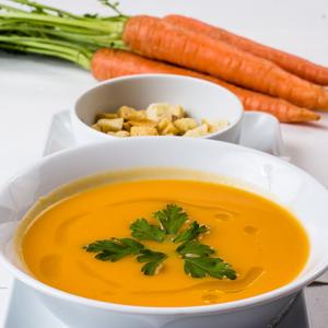 Creamy Carrot Soup with Croutons Recipe | Rustle Up