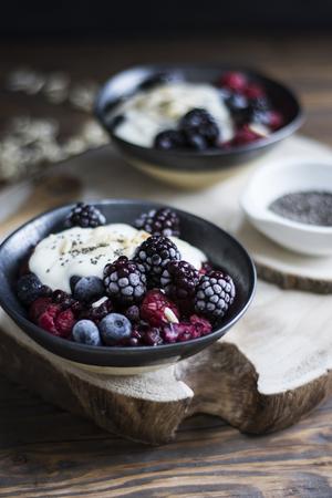 Greek Yoghurt with Honey & Frozen Berries Recipe | Rustle Up