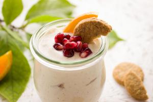 Vanilla Posset with Orange & Pomegranate Recipe | Rustle Up