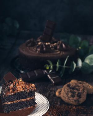 Velvety Dark Chocolate & Hazelnut Cake Recipe | Rustle Up
