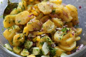 Fresh Tangy Potato Salad with Mango Recipe | Rustle Up