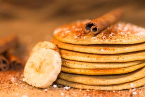 Sweet Cinnamon & Banana Pancakes Recipe | Rustle Up