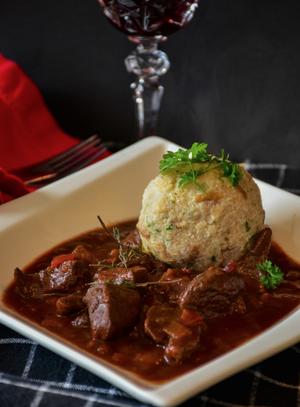 Hearty Beef Goulash with Savoury Dough Dumplings Recipe | Rustle Up